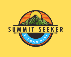 Peak Summit Mountain logo design