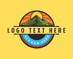 Hiking - Peak Summit Mountain logo design