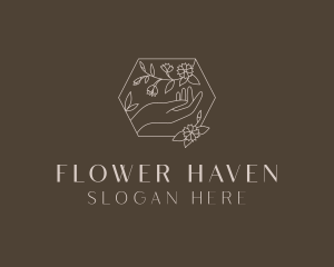 Flower Hand Salon logo design