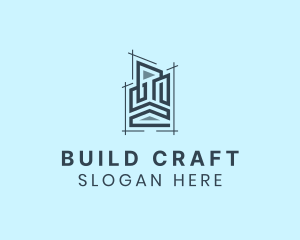 Abstract Building Plan logo design