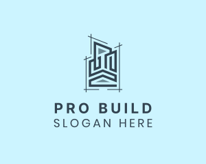 Abstract Building Plan logo design