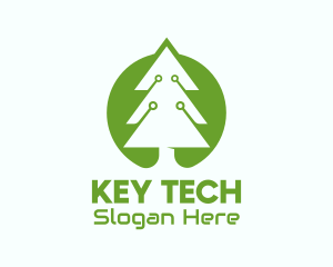 Tech Christmas Tree Lights logo design