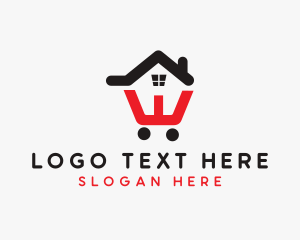 Land Development - Home Grocery Cart logo design