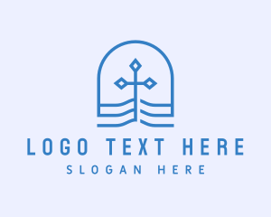 Crucifix - Religious Church Cross logo design