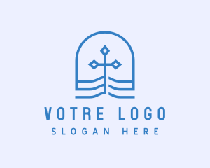 Religious Church Cross logo design