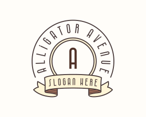 Retro Old School Banner logo design