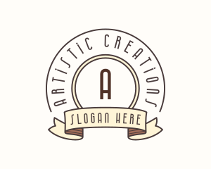 Retro Old School Banner logo design