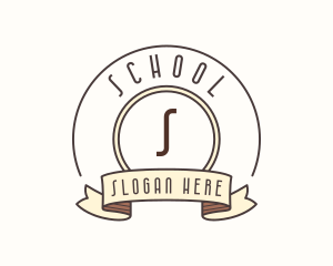Retro Old School Banner logo design