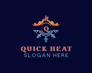 Heating Cold Hvac logo design