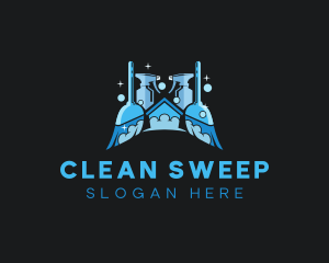 Sweep - Sanitation Janitor Sweep logo design