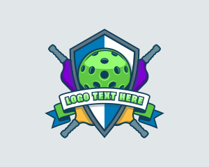 Paddle - Pickleball Sports Shield logo design