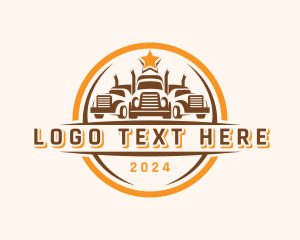 Freight Truck - Trailer Truck Garage logo design