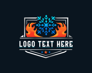 Air Conditioning - Heat Cold Ventilation logo design