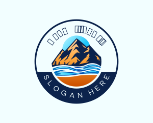 Camping - Alps Snowy Mountain logo design