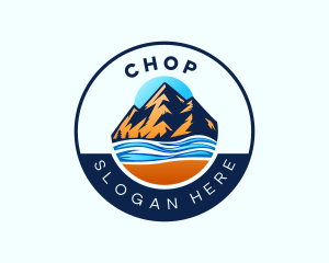 Alps Snowy Mountain logo design