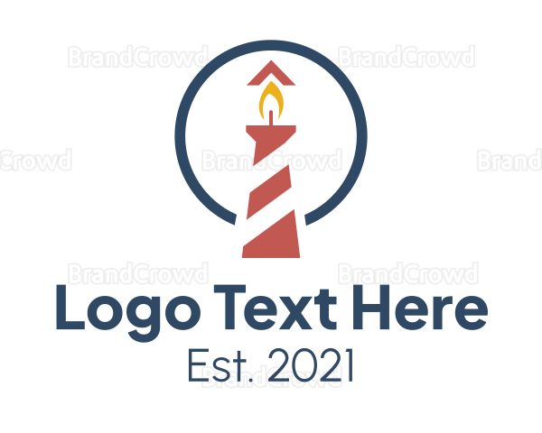 Lighthouse Tower Candle Logo