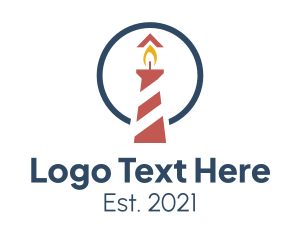 Souvenir - Lighthouse Tower Candle logo design