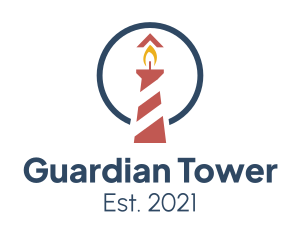 Lighthouse Tower Candle logo design