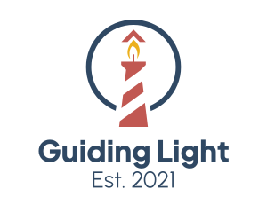 Lighthouse Tower Candle logo design