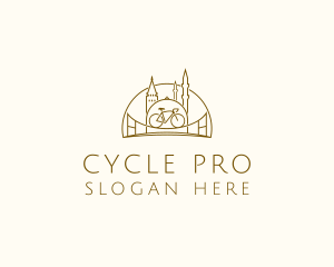Cycling - City Bicycle Travel Tour logo design