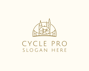 City Bicycle Travel Tour logo design