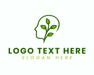 Green - Wellness Plant Head logo design