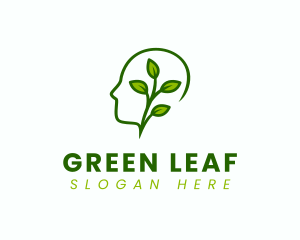 Wellness Plant Head logo design