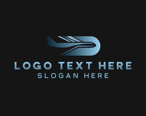 Logistics - Airplane Pilot Letter D logo design