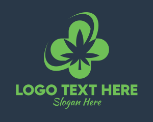 Green Cross - Medical Cannabis Ring logo design