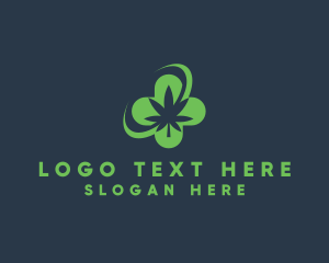 Therapy - Organic Leaf Cannabis logo design