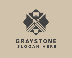 Gray - Gray Screwdriver Piston logo design