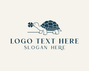 Lucky - Clover Leaf Turtle logo design