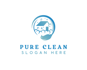 Mop Wash Cleaning logo design