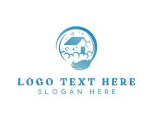 Foam - Mop Wash Cleaning logo design