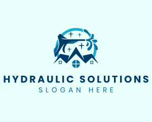 Hydraulic - Power Wash Housekeeping logo design