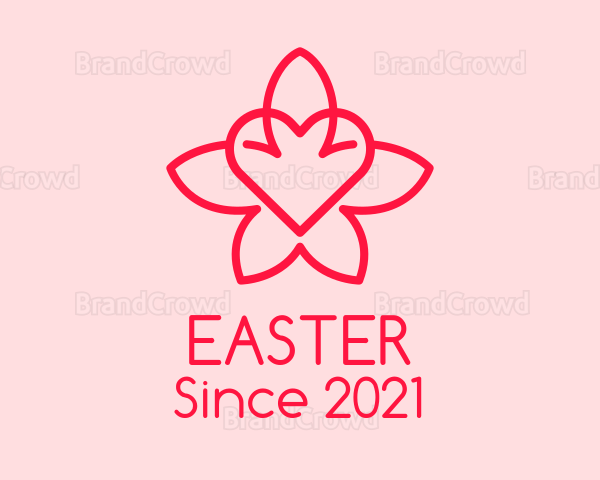 Red Flower Heart Logo
