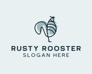 Gallic Rooster Chicken logo design