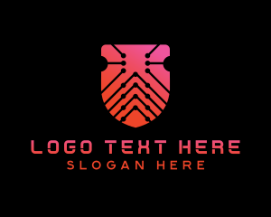 Technology - Technology Shield Circuitry logo design