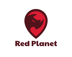 Red Rhino Pin logo design