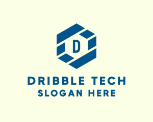 Digital Tech Hexagon logo design