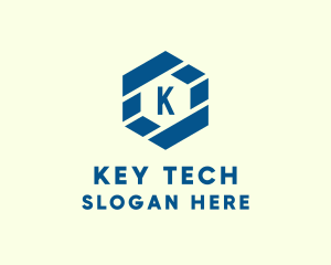 Digital Tech Hexagon logo design