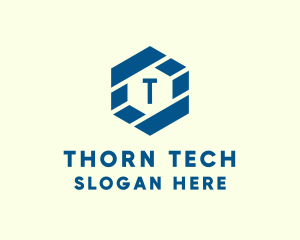 Digital Tech Hexagon logo design