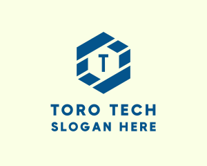 Digital Tech Hexagon logo design