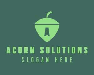 Nut Acorn Almond logo design