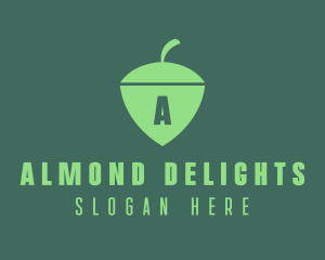 Nut Acorn Almond logo design