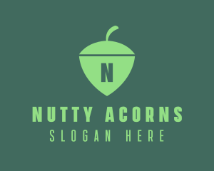 Nut Acorn Almond logo design