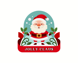 Christmas Santa Claus Mascot logo design