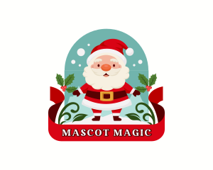 Christmas Santa Claus Mascot logo design