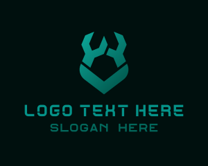 Teal - Wrench Shield Protection logo design