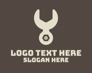Rodeo - Grey Bull Wrench logo design